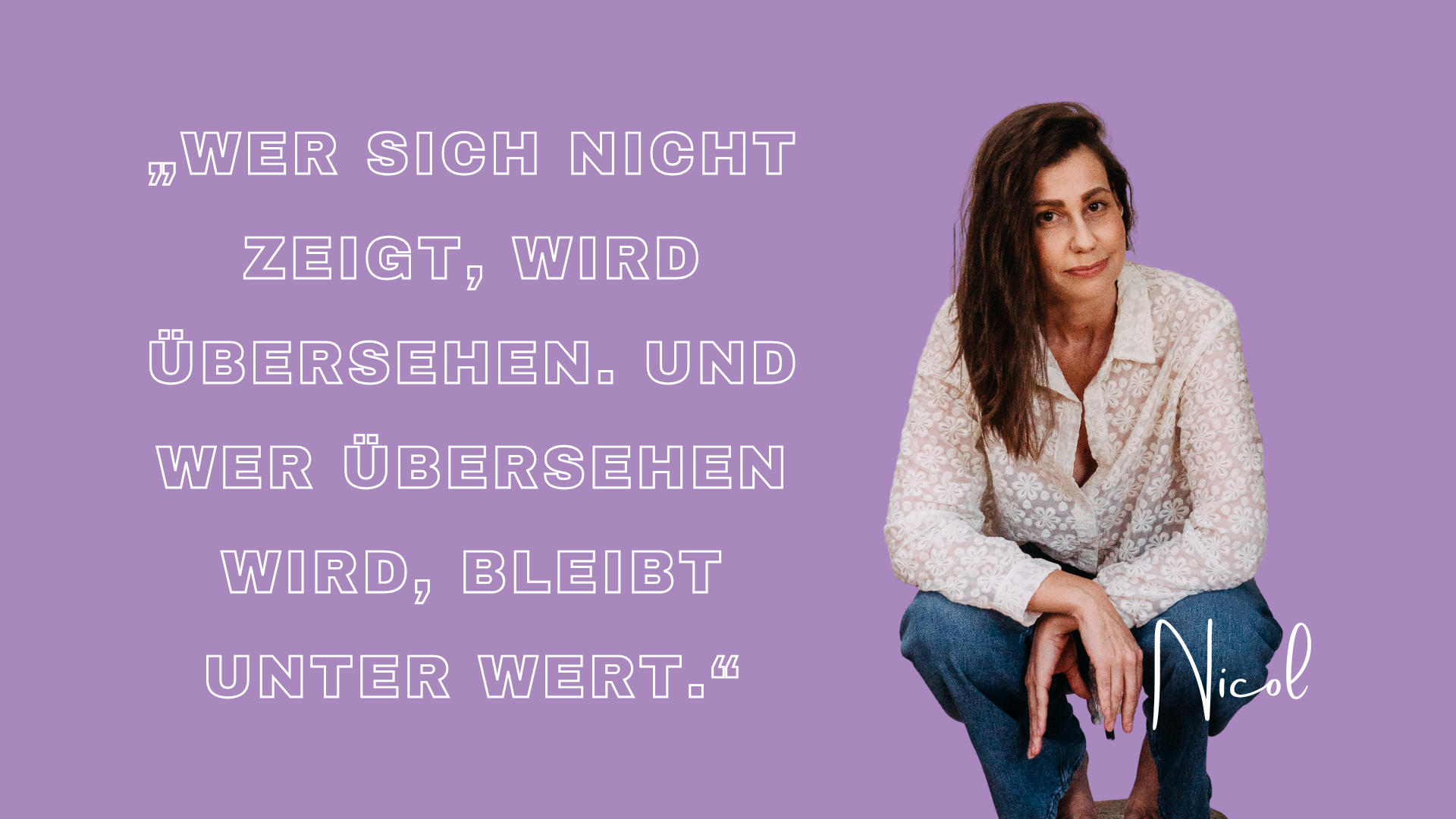 Du bist die Marke. Punkt. Zeit, dich zu zeigen.