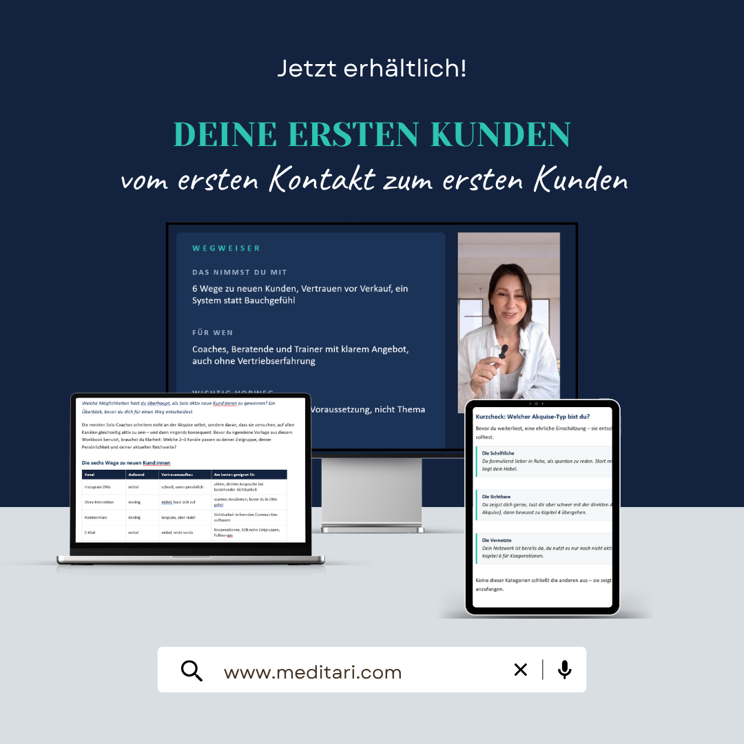 Erste Kunden gewinnen als Coach: Online-Kurs „Deine ersten Kunden“ mit Fahrplan und 14-Tage-Plan